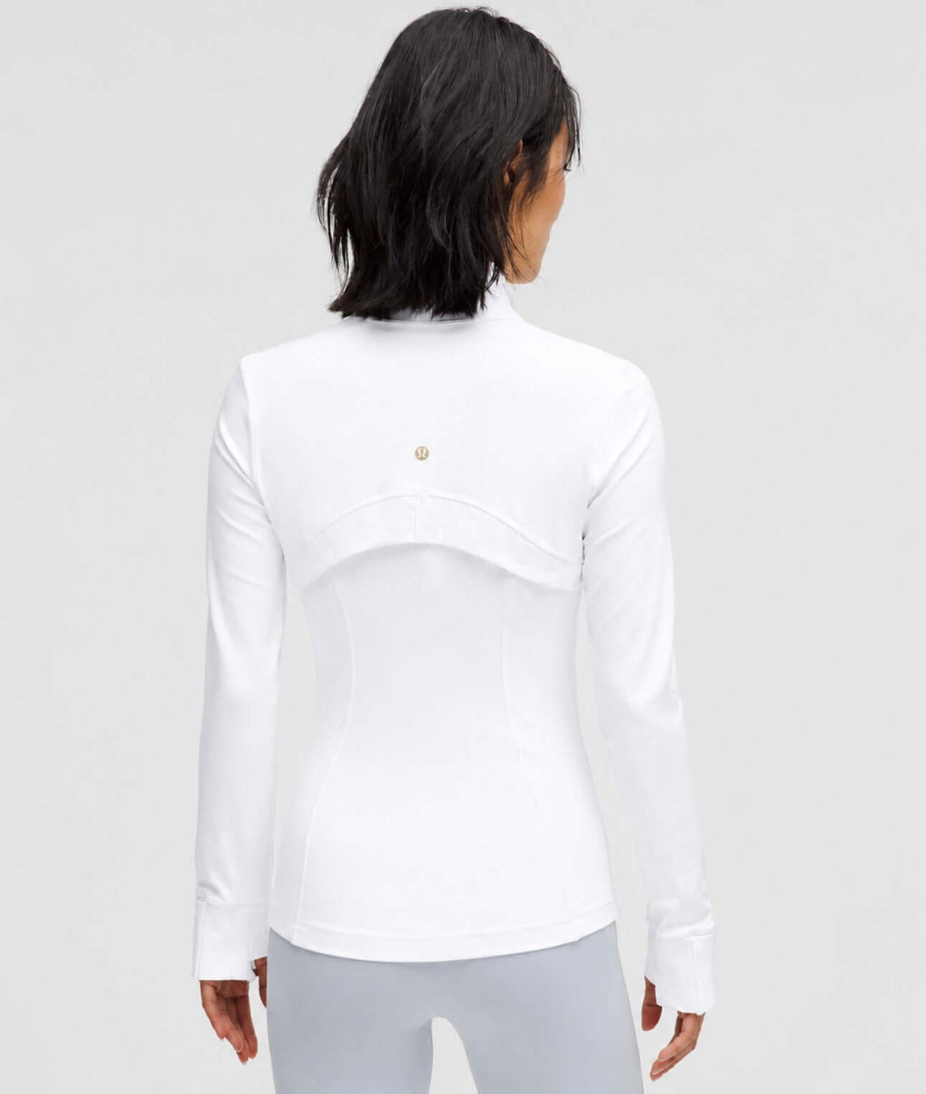 White Defined Lululemon With Gold Zipper