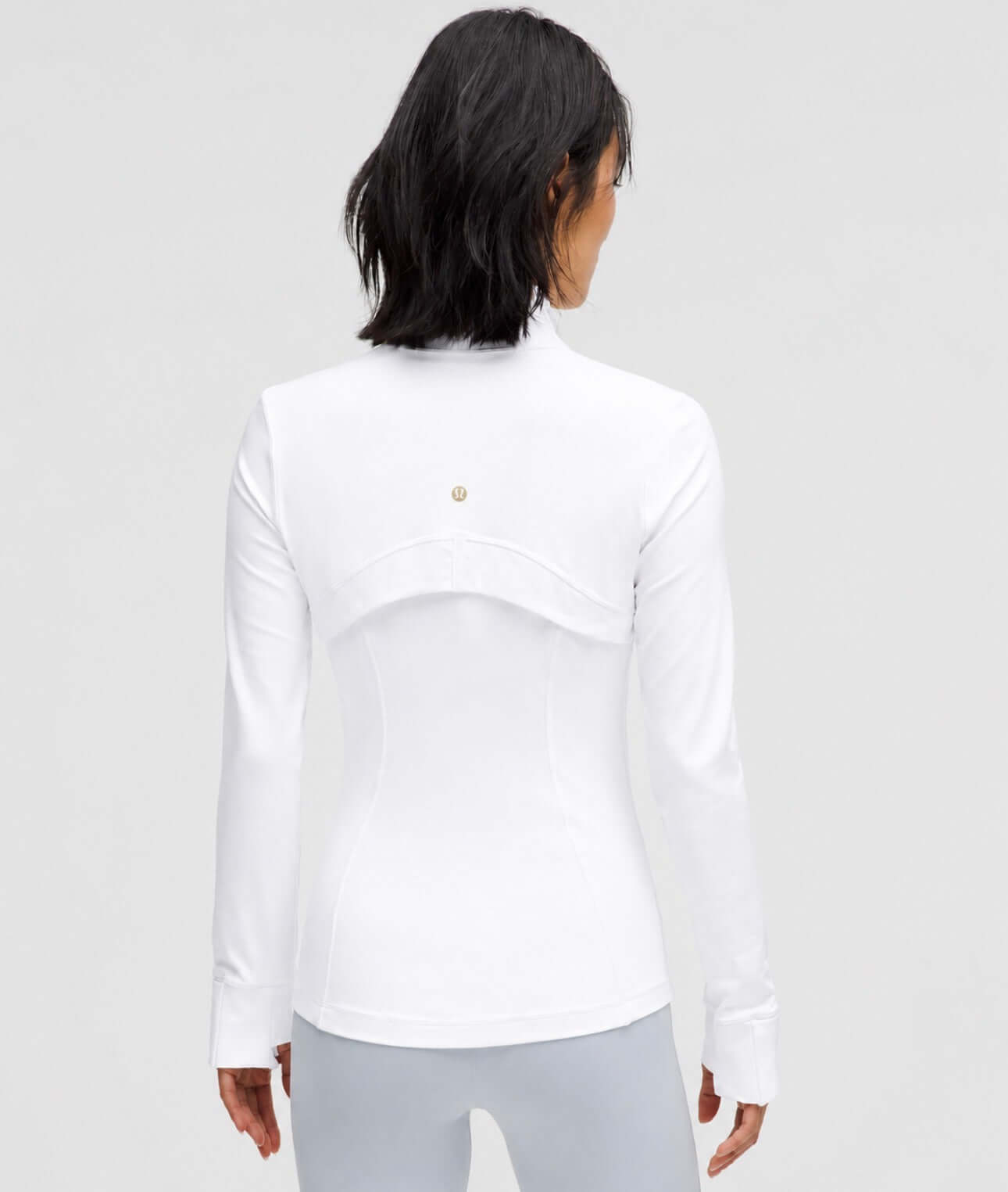 White Defined Lululemon With Gold Zipper